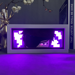<span class=keywords><strong>Bleach</strong></span> Sosuke Aizen Anime boîte à lumière cadre en bois papier découpé au Laser boîte d'ombre javel Led veilleuse pour chambre décor Lightbox - Product Image 6
