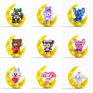 Blocs de construction en micro-particules, astronaute de dessin animé, jouet éducatif lumineux pour enfants de 7 à 14 ans - Product Image 5