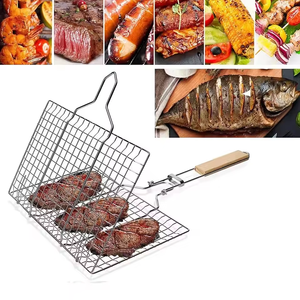 Canasta de Acero Inoxidable para Asar al por Mayor RTS, para Pescado, Verduras, Filetes, Camarones, Herramienta para <span class=keywords><strong>Barbacoa</strong></span> - Product Image 2