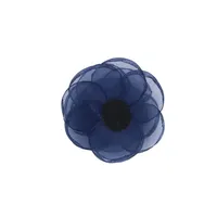 Chine bonnes conceptions de têtes de fleurs de broches et épingles de créateurs de fleurs en ruban organza roses en mousseline de soie pour le bricolage