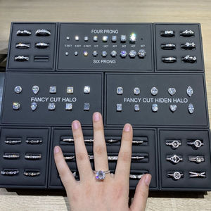 แหวนหมั้น925เงินสเตอร์ลิง14K สุดหรูแหวนหมั้นเพชรสังเคราะห์ประดับมุกชุบโรเดียมทันสมัยดาวตลอดกาล - Product Image 6