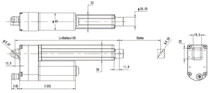 Actionneur linéaire électrique 12V 2000N pour souffleuse à neige en aluminium 100mm-400mm course 36V TV ascenseur 24V moteur à courant continu - Product Image 5