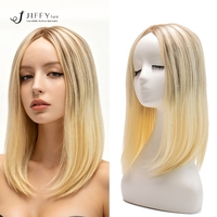 Topper capillaire en stock, qualité de luxe, 100% cheveux humains, perruques réutilisables, topper capillaire à dentelle complète en stock, ligne de cheveux Halo en stock
