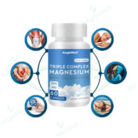 Aeglewell OEM/ODM Capsules de Magnésium Triple Complexe - Supplément Minéral de Qualité Alimentaire Bénéfices Beauté 60 Capsules/Flacon