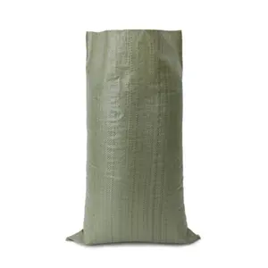 Sac en vrac chaud vert Jute inondation PP 50Kg tissé vide emballage 25 lbs polypropylène Construction sac de sable