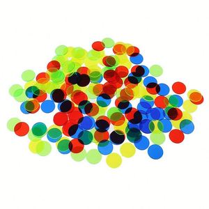 Jetons de poker personnalisés multicolores de 15 mm, en plastique vierge, pour jeux de Mahjong, jetons de jeu, jetons de poker Texas Hold'em - Product Image 1
