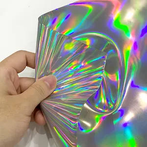 0,5 MM Silber Holo graphic Metallic Laser Soft TPU Opaque Film von Roll für die Herstellung von Schuh/Tasche/Regenmantel/Handtasche