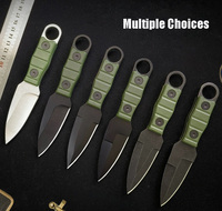 Nouveauté, couteau à lame fixe, petit couteau droit avec étui, couteau de poche EDC, manche en PP, article de survie en plein air, chasse, camping