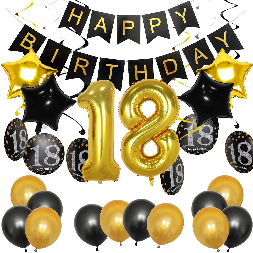 Décoration en spirale pour fête d'anniversaire, accessoires à suspendre, pour âge de 18, 21, 30, 40, 50, 60 ou 70 ans