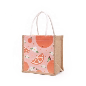 Sacs fourre-tout personnalisés en toile de jute pour les commandes en gros, promotionnels, cadeaux, publicitaires - Product Image 5