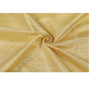 Tela de Brocado Poliéster Brillante Ecológica y Moderna con Motivo Floral Abstracto para Vestidos Étnicos de Niñas, Costura y Manualidades - Product Image 1