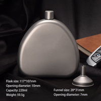 Gourde en titane portable CIEUIS de 220 ml, logo personnalisé, bouteille à vin d'extérieur, gourde à whisky avec bouchon à vis