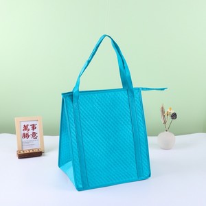 Bolsa térmica con aislamiento para el almuerzo con logotipo personalizado y cremallera, bolsas térmicas plegables para nevera, bolsa térmica personalizada para comestibles - Product Image 3