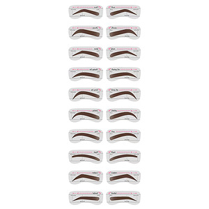 Juego de herramientas profesionales para cejas con forma de cejas de belleza al por mayor barata, 10 pares de plantillas para cejas, pegatina para cejas, Tarjeta para tordo - Product Image 1