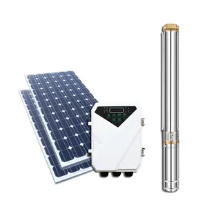 Solar water pond pump solar energy hybrid deep well solar water pump kit with solar panel inverter controller