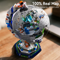 Ensemble de blocs de construction éducatifs à faire soi-même, modèle de globe terrestre, jouet, kit de construction en ABS, ornement, cadeau pour enfants