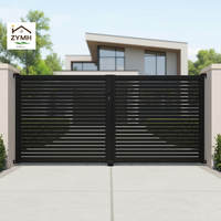 Porte battante en alliage d'aluminium noir personnalisée, 6 pieds, panneau de clôture moderne durable, porte à lattes pour mur de jardin extérieur