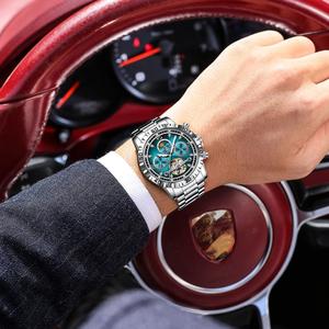 POEDAGAR 1423 <span class=keywords><strong>Orologio</strong></span> <span class=keywords><strong>Automatico</strong></span> di Lusso con Tourbillon a Vista, <span class=keywords><strong>in</strong></span> Acciaio Inossidabile, Impermeabile, Cronografo Meccanico da Uomo - Product Image 2