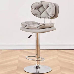 Ghế quầy bar cao bằng da PU cho câu lạc bộ, ghế quầy bar xoay cho nhà bếp, ghế đẩu quầy bar bằng nhung - Product Image 3