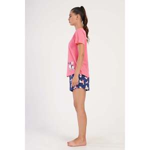 Conjunto de Top y Pantalones Cortos KADIN P.SUPREM O YAKA KISA KOL ETEGI OVAL SORT - Rosa - Rosa - Product Image 2
