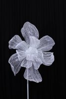 Bunga Peony Organza Jala Raksasa Desain Baru dengan Stand, Warna Sesuai Pesanan untuk Dekorasi Pernikahan Komersial Indoor Outdoor