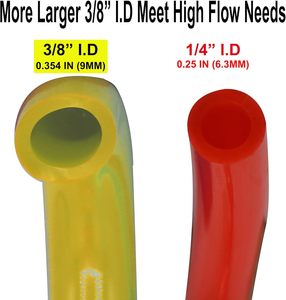 10FT PU шланг для подачи воздуха 1/<span class=keywords><strong>4</strong></span> "ID | 1/<span class=keywords><strong>4</strong></span>" промышленный быстрый соединитель и штекер + ограничитель изгиба | Анти-изгиб желтый - Product Image 4