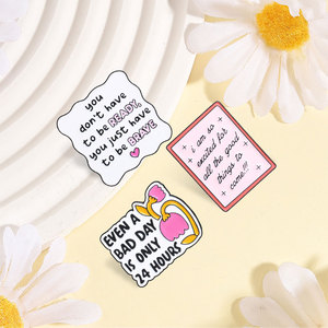 Pin Esmaltado con Proverbios Inspiradores y Humorísticos, Broche con la Frase 'Incluso un Mal Día es Solo 24 Horas', Insignia para Bolsa, Joyería Divertida, Regalo para Amigo - Product Image 3