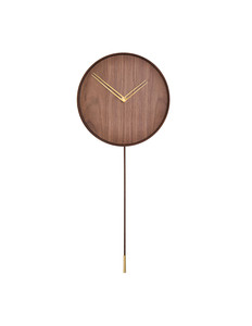 Reloj de Pared de Madera de Nogal Negro, Moderno, Creativo, Estilo Nórdico Español, Relojes de Pared con Péndulo, Silencioso, Decoración para Sala de Estar, Regalo para el Hogar - Product Image 1