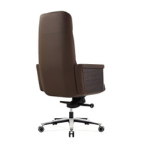 Chaise de bureau ergonomique de luxe en cuir à dossier haut, pivotante, moderne, pour direction, personnalisable, vente en gros OEM