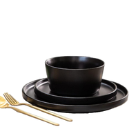 Assiette ronde incassable de haute qualité HCMA Classic Pure Color, idéale pour les mariages, les restaurants, les steaks, la vaisselle, la sécurité alimentaire.