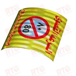 Autocollants réfléchissants adhésifs jaunes en matériau PET imprimé « <span class=keywords><strong>DANGER</strong></span> KeepDistance Baby on Car » pour le marché du Moyen-Orient - Product Image 3