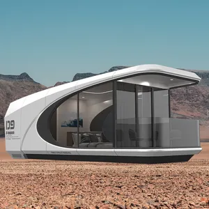 Luxe Geprefabriceerde Beweegbare Huis Kleine Slimme Ruimte Capsule Huis Prefab Capsule Cabine Met Badkamer Geschikt Voor Buiten