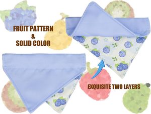 Collier bandana pour chien et accessoires pour chat en coton personnalisés avec motif de fruits, vente en gros du fabricant - Product Image 4
