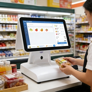 Máquina POS todo en uno de 15 pulgadas con sistema Android y Windows, caja registradora con pantalla para el cliente - Product Image 1
