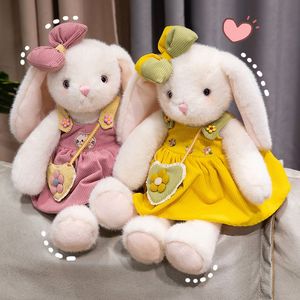 Plushies nhà sản xuất Hot Bán Thú nhồi bông đồ chơi lông thỏ tóc Bow ăn mặc đáng yêu dễ thương sang trọng thỏ búp bê cho cô gái Quà Tặng - Product Image 4