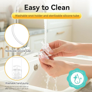 Aspirador Nasal Manual para Bebés, Limpiador Nasal de Silicona con Succión Bucal, Anti-Reflujo, Extractor de Mocos para Bebés, Libre de BPA, Cuidado Nasal - Product Image 2