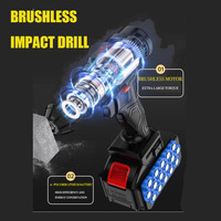 Meuleuse d'angle électrique sans balais rechargeable au lithium Clé à molette sans fil Boîte à outils Ensemble personnalisable Maintenance de véhicule Power Bit OEM