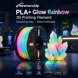 Filamento para Impresora 3D Newmars3dp PLA+ Glow Rainbow, Filamento PLA Plus Luminoso Ecológico para Decoración del Hogar, Regalos y Modelos - Product Image 1