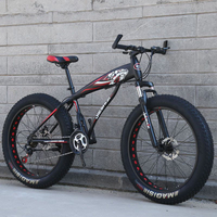 Vélo tout-terrain Fatbike, vélo de neige, vélo de plage, 21 vitesses, 26 pouces, jantes en acier allié, suspension avant, pneus Fat Tire 4.0