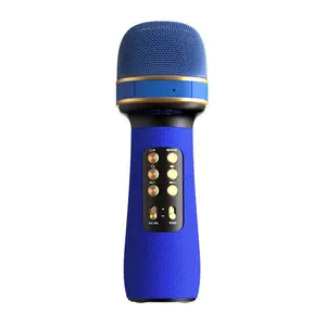 Microfone de karaokê sem fio, máquina de canto com alto-falante, portátil, microfone de mão, duet de suporte para telefone/pc