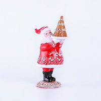 Figurines de maison en pain d'épices en résine, décorations de table de Noël, décorations d'arbre à dessert