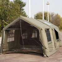 Tenda Camping Outdoor Berbingkai Kapas Anti Air 210g, Tenda Glamping Tiup