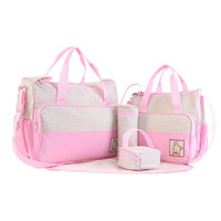 Sac à langer 5 en 1 de haute qualité, personnalisé, imperméable, mignon, dessin animé, pour bébé, vente chaude