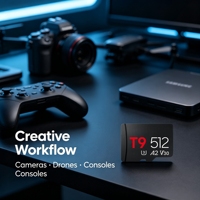Carte mémoire T9, carte TF 512 Go U3 A2 V30, vitesse maximale de 200 Mo/s, carte mémoire flash haute vitesse pour drone, caméra embarquée, caméra d'action