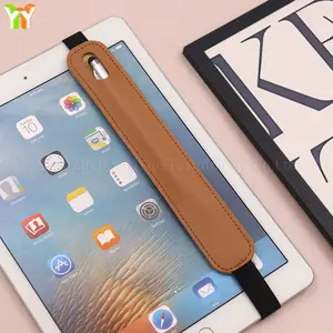 PU Leather Notebook Pen Holder Portable Tablet Pencil Case Pen Sleeve Pouch With Elastic Band For Ipad