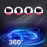Système de caméra de recul universel pour voiture 360°, vision panoramique 1080P AHD, caméra avant et arrière, vision nocturne, étanche, image 3D, DVR