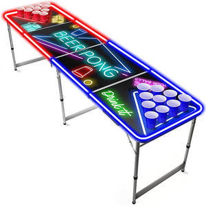 Đảng trò chơi bảng với LED có thể gập lại tùy chỉnh bia <span class=keywords><strong>Pong</strong></span> bảng kim loại nhôm đồ nội thất ngoài trời hiện đại nhẹ hoạt động 1 cái/ctn - Product Image 1