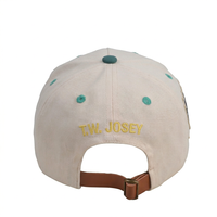 Casquette de baseball sportive à 5 panneaux, à visière large, effet vieilli, avec broderie, 100% coton, ajustement réglable, fermeture à boucle unique