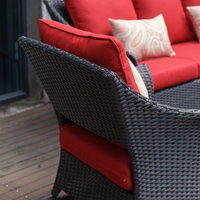Ensemble de meubles de jardin en aluminium de style européen, canapés de jardin en rotin, imperméables, ensemble de meubles de salon d'extérieur