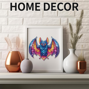 Rompecabezas con Forma de Murciélago Colorido, Impresión a Todo Color, Juguete de Dibujos Animados para Niños de 8 a 13 Años - Product Image 4